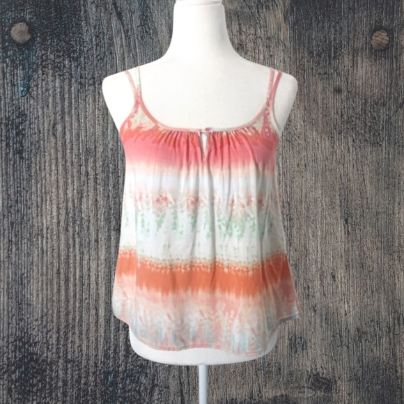 Arizona Jean Company Keyhole Cropped Tank Top Size Medium - Picture 1 of 4